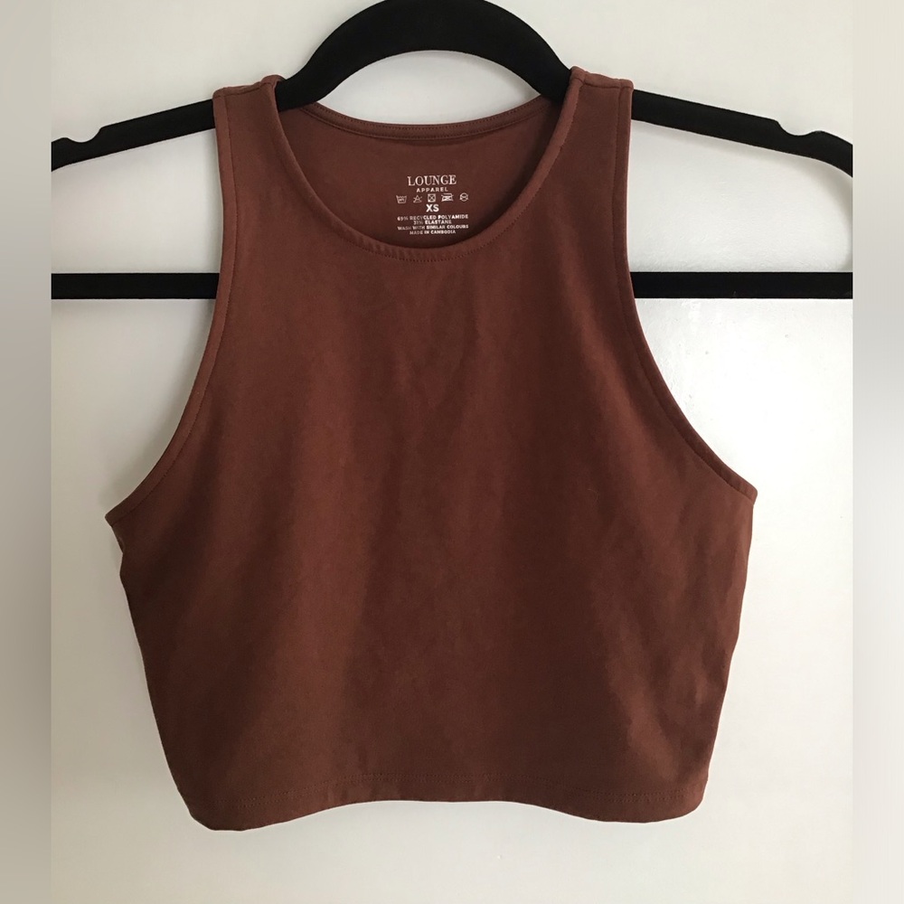Lounge Apparel Crop Top – Brown | Size XS
